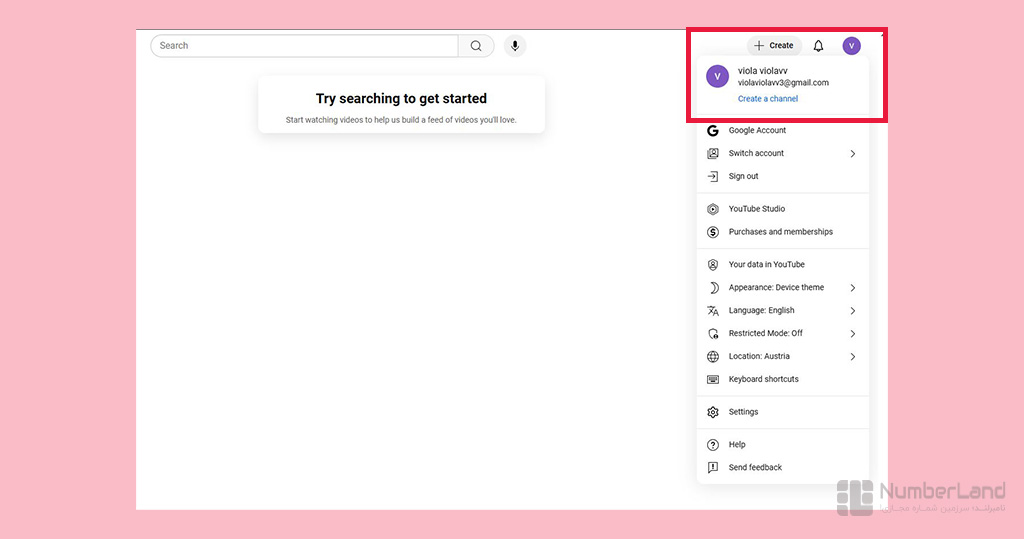 راهنمای ساخت کانال شخصی یوتیوب در کامپیوتر 1