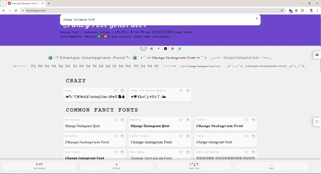 تغییر فونت استوری اینستاگرام