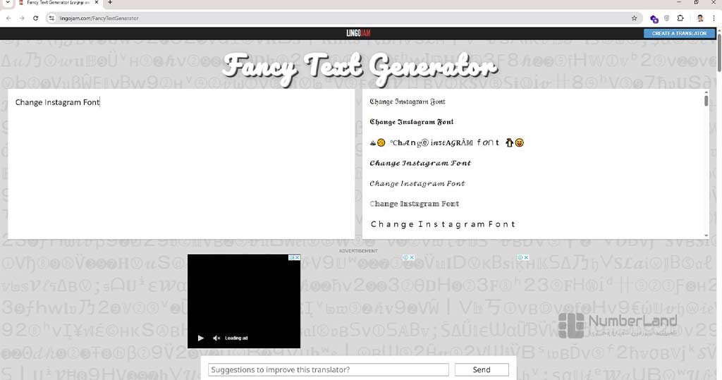تغییر فونت اینستا