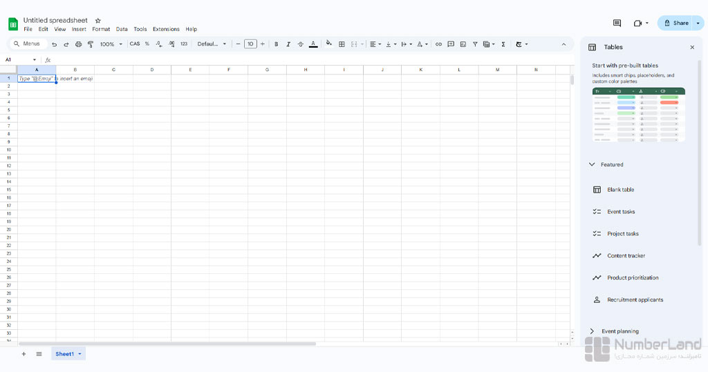 Google Sheets، ویرایش و ایجاد صفحات گسترده