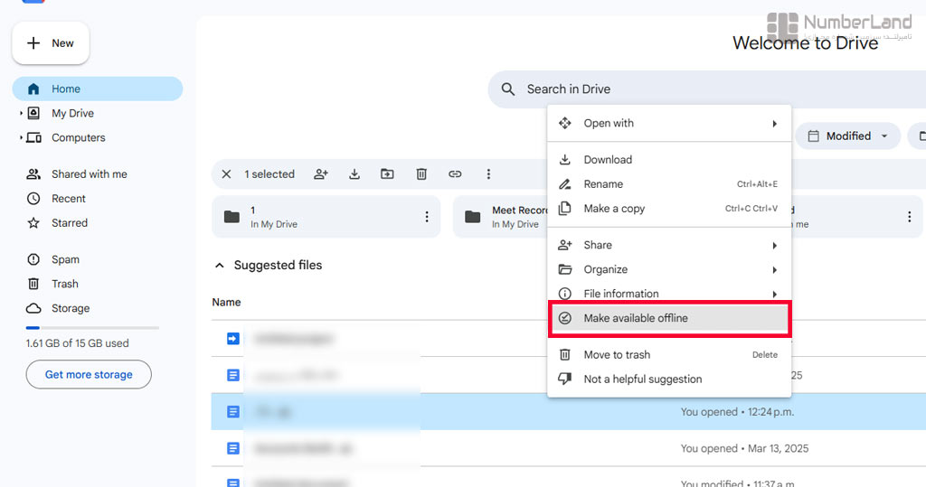فعال‌سازی قابلیت آفلاین در Google Drive 2