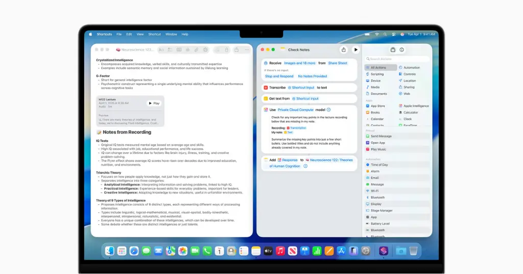 Apple Shortcuts با هوش مصنوعی