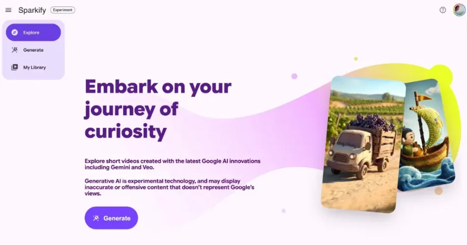 مدل sparkify ویدیوهای خلاقانه تولید می‌کند
