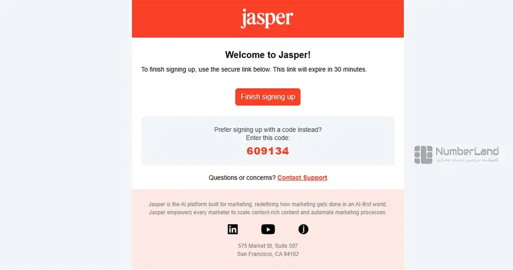 ثبت نام در هوش مصنوعی  jasper ai