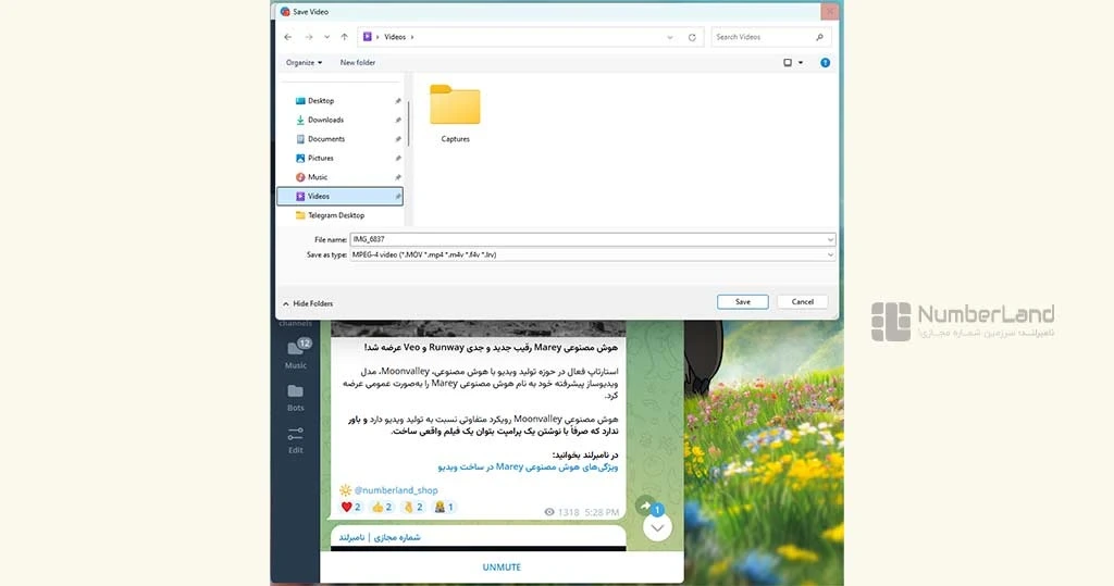 ذخیره ویدیوهای تلگرام در دسکتاپ