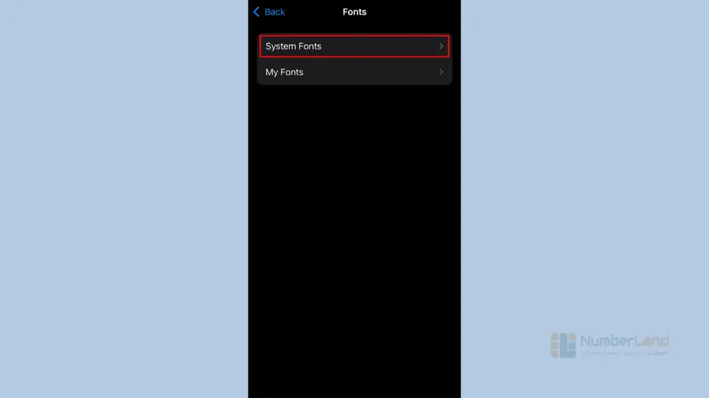 تغییر فونت آیفون 4