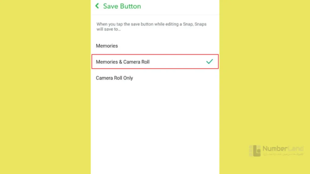 ذخیره عکس در اسنپ چت 4