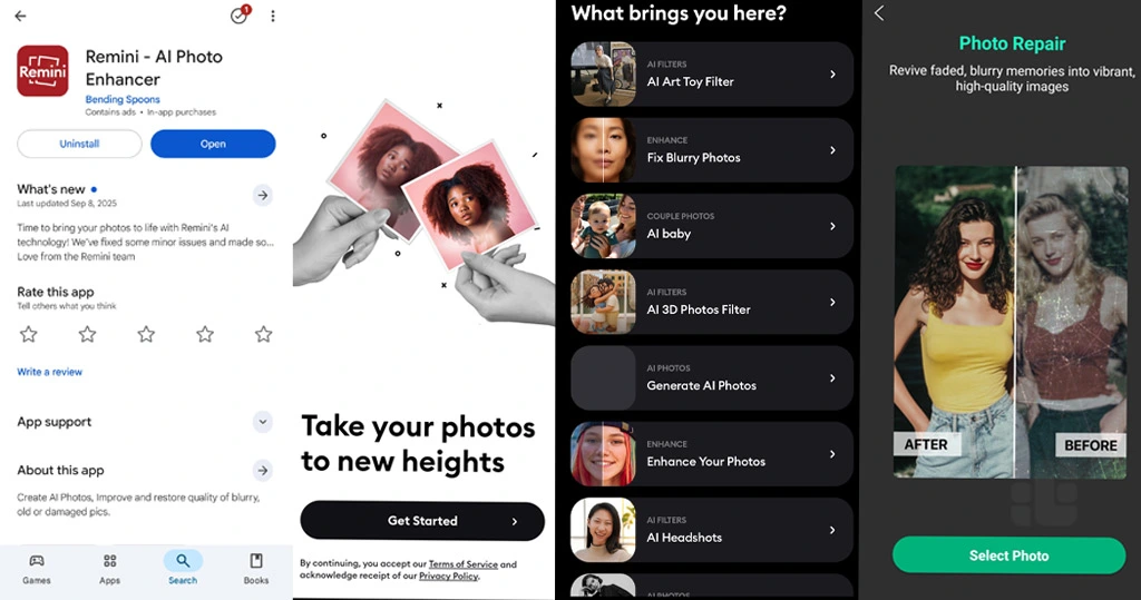 Remini؛ بازسازی عکس‌های قدیمی