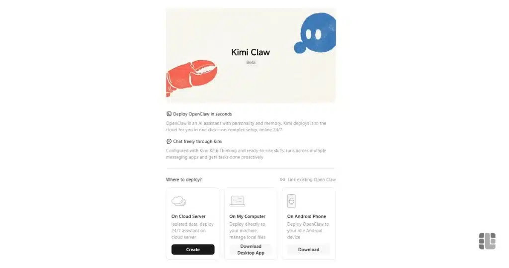 دستیار هوش مصنوعی شخصی Kimi Claw