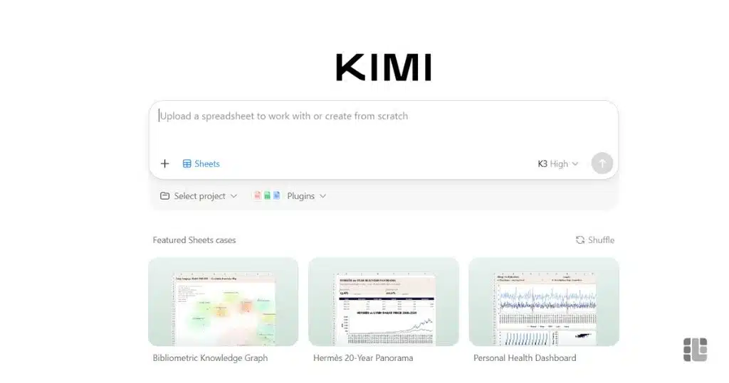 تحلیل داده و ساخت فایل اکسل با Kimi Sheets