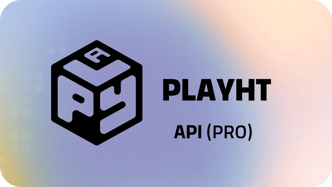 PlayHT API (Pro)