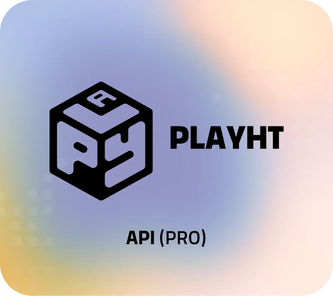 PlayHT API (Pro)