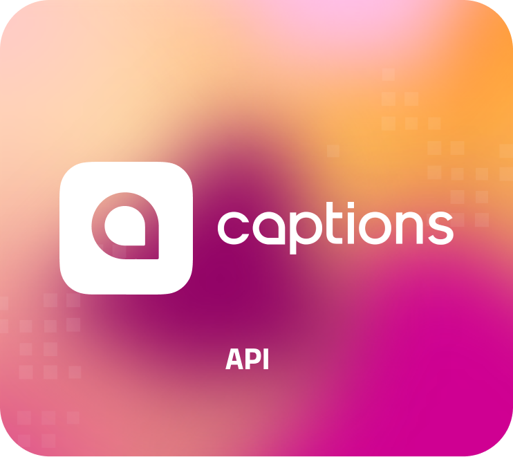 Captions API (100 اعتبار)