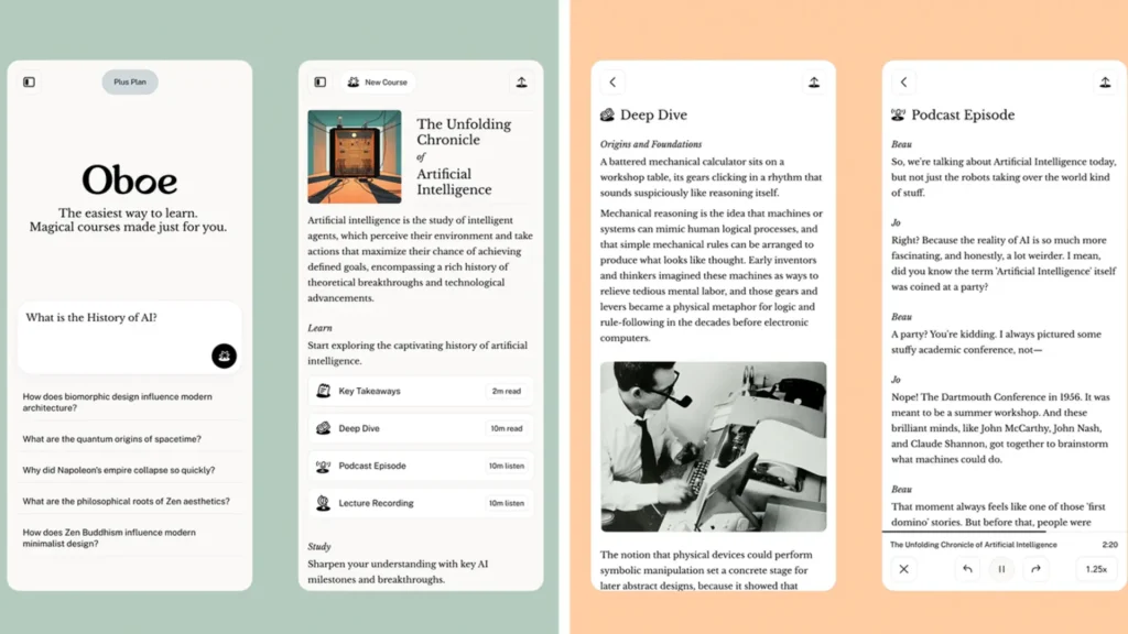 یادگیری هوش مصنوعی با oboe