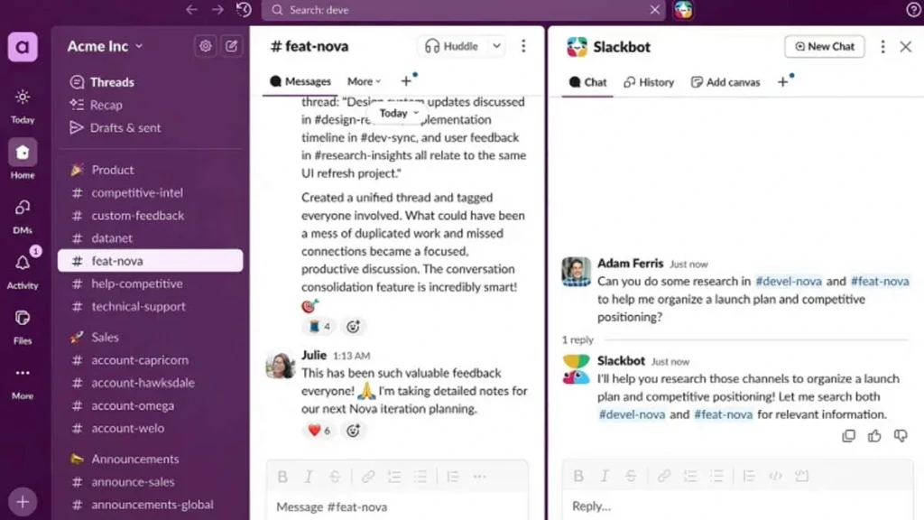 هوش مصنوعی slackbot