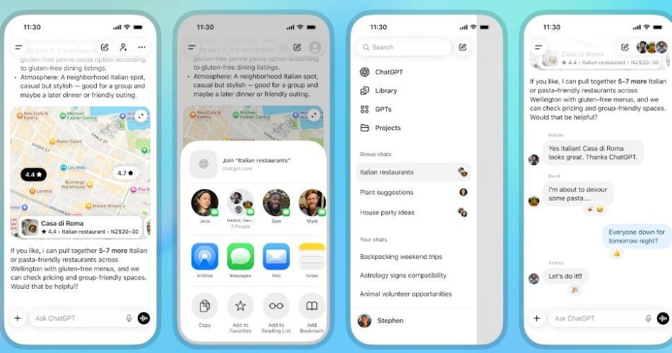 چت گروهی در ChatGPT