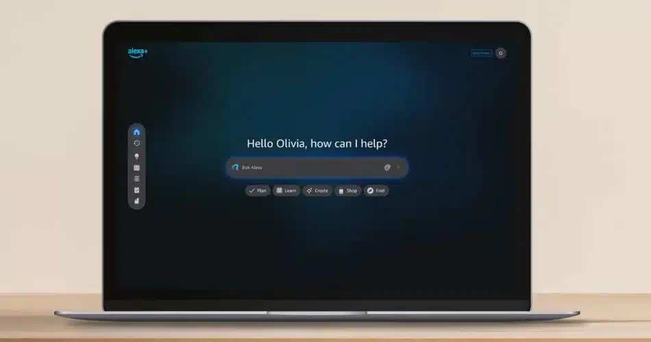 Alexa+ نسخه وب چت بات