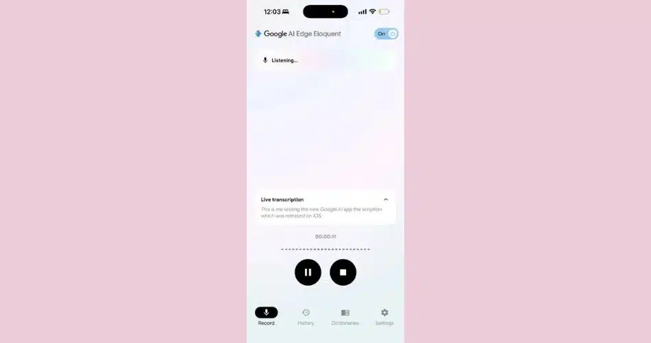 اپ دیکته گوگل